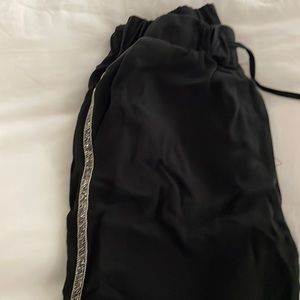 Zara black joggers with beaded side detail size XS